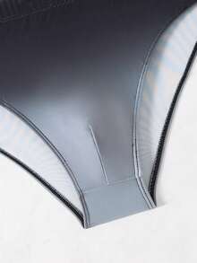 ZELFYO Men's Gradient Color Triangle Swim Trunks For Beach & Vacation - Grey - View 6