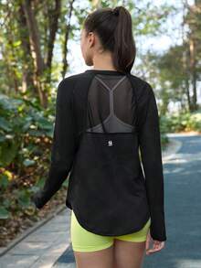 SHEIN In My Nature t-shirt de sport à manches longues, respirant et décontracté pour femmes, printemps/été - Multicolore - Voir 7