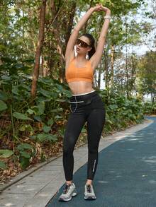 In My Nature Women's High Waist Seamless Outdoor Leggings - Black - View 3