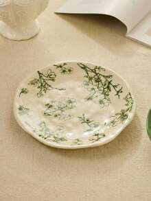 Cirelle Đĩa gốm chịu nhiệt cao SOLECASA, Đĩa tráng miệng, Đĩa salad, Đĩa mì ống, Đĩa khai vị, Đĩa ăn trưa, Đĩa ăn tối, Dễ vệ sinh, Thích hợp cho lò vi sóng, máy rửa chén, lò nướng - Màu vàng kem - Xem 6