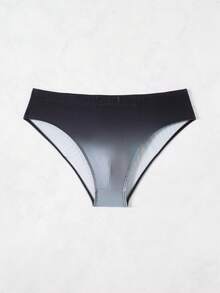 ZELFYO Men's Gradient Color Triangle Swim Trunks For Beach & Vacation - Grey - View 4