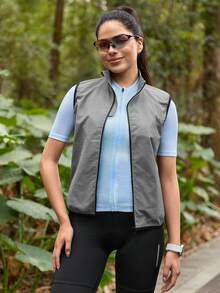 In My Nature 女士户外拉链领背心 - 灰色 - 查看 7