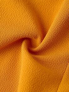 Ellevyn 黄色外套和印花无袖连衣裙通勤两件套，优雅日常穿搭 - 黃色 - 查看 3