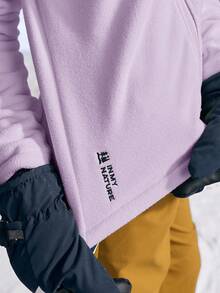 In My Nature Giacca in pile con chiusura lampo e maniche a raglan per abbigliamento sportivo da donna - Viola malva - Visualizzare 5