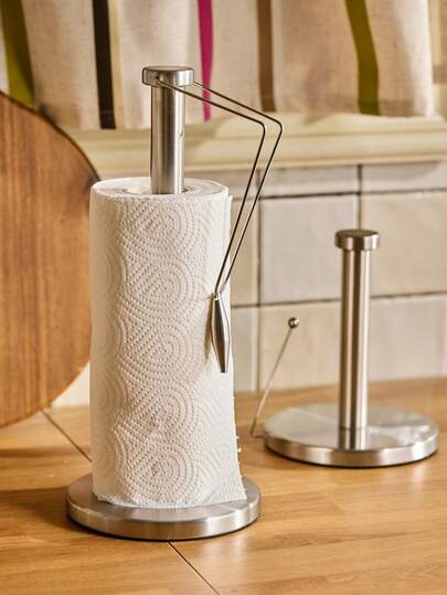 Cirelle Stainless Steel Paper Towel Holder - Freestanding Kitchen Roll Stand With Weighted Base & Tear Bar, Rust-Resistant Countertop Paper Towel Organizer, Minimalist Modern Design For Home & Office, Thoughtful Gift For Friends & Family, Kitchen Accessory,Spring To Summer