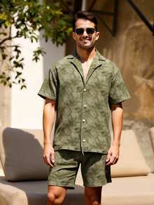 Palasendo Bộ đồ đi biển thường ngày dành cho nam giới: áo sơ mi và quần short. - Nhiều màu - Xem 4