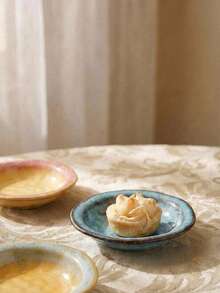 Cirelle 1个陶瓷酱料碟，小巧风味碟，餐厅蘸酱调味碟，火锅家用碟，撞色不规则碟，陶瓷窑烧酱料碟，精致餐具，适合派对和聚会，实用生日礼物，适合圣诞节、万圣节、母亲节、情人节、新年礼物。 - 彩色 - 查看 5