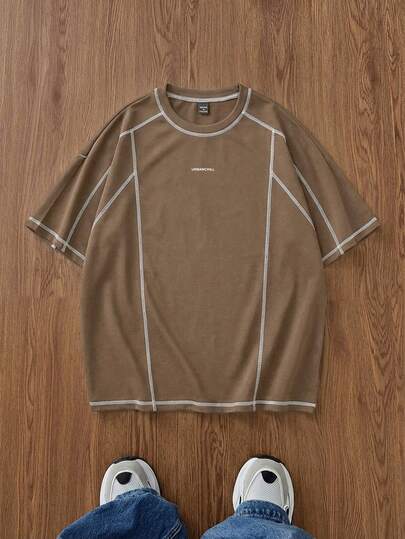 Manfinity Unisex Men's Knit Casual Daily Loose Short Sleeve T-Shirt