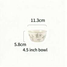 Cirelle Bát gốm sứ nung ở nhiệt độ cao SOLECASA, lý tưởng cho bát đựng súp, bát đựng ngũ cốc, bát đựng mì, bát đựng món tráng miệng, thích hợp sử dụng trong lò vi sóng, máy rửa chén và lò nướng - Màu vàng kem - Xem 8