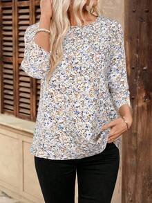 Women's Summer Going Out Ditsy Floral Blouse European Summer - White - View 5