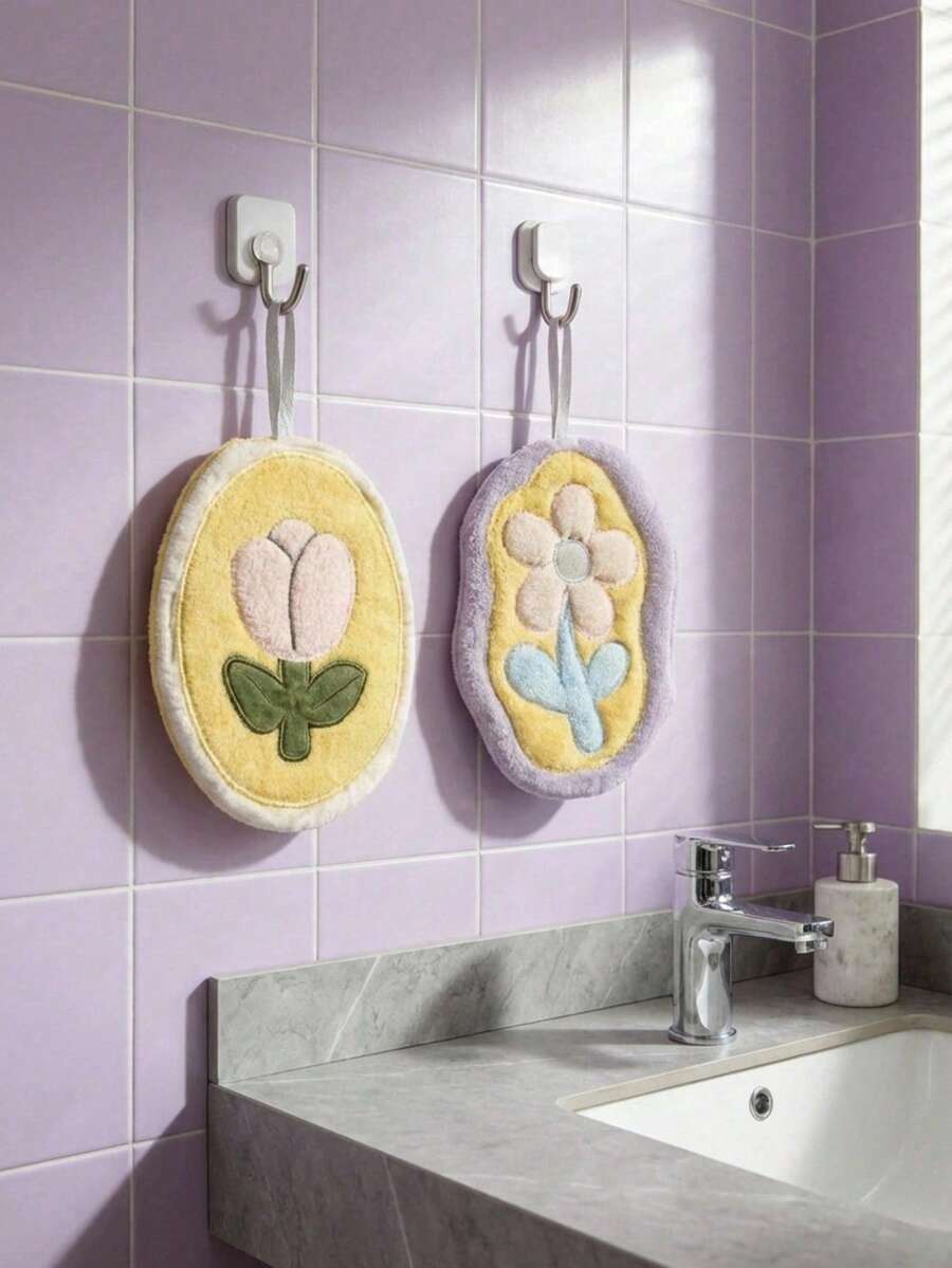 Joivida Hochabsorbierendes, dickes, süßes Handtuch zum Aufhängen, Korallenfleece Küchen- und Badetuch, schnell trocknend, nicht abfärbend, Reinigungstuch für Zuhause, super weich, Waschhandtuch, Trockentuch, Dekorationstuch, strapazierfähiges Multifunktionstuch für Küchentheke, Badezimmerwaschbecken, moderne Haushaltsgegenstände - Verschiedenfarbig - Übersicht 1