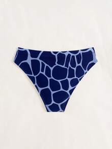 ZELFYO 男士度假沙滩全印花泳裤 - 藍色 - 查看 2