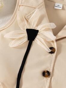 女童衬衫套装 - 杏色 - 查看 6