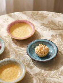 Cirelle 1个陶瓷酱料碟，小巧风味碟，餐厅蘸酱调味碟，火锅家用碟，撞色不规则碟，陶瓷窑烧酱料碟，精致餐具，适合派对和聚会，实用生日礼物，适合圣诞节、万圣节、母亲节、情人节、新年礼物。 - 彩色 - 查看 6