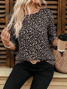 EMERY ROSE Women's Summer Going Out Top European Summer - Black - View 3