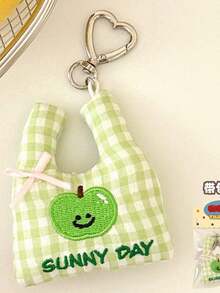 Joivida 1个可爱购物袋钥匙扣，多功能背包挂饰，钥匙链装饰，娃娃吊坠 - 彩色 - 查看 17