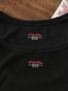 SWAVVY Camiseta de tirantes casual de unicolor para hombres, versátil para primavera/verano - Negro - Ver 3