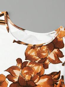 Ellevyn 黄色外套和印花无袖连衣裙通勤两件套，优雅日常穿搭 - 黃色 - 查看 6