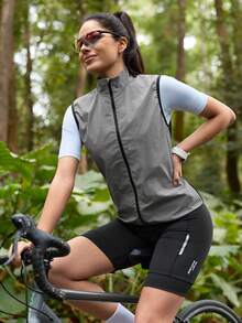 In My Nature 女士户外拉链领背心 - 灰色 - 查看 3