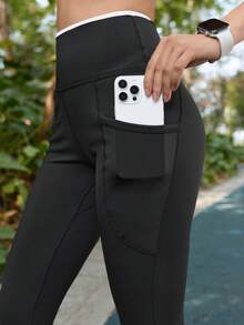 In My Nature Women's High Waist Seamless Outdoor Leggings - Black - View 1