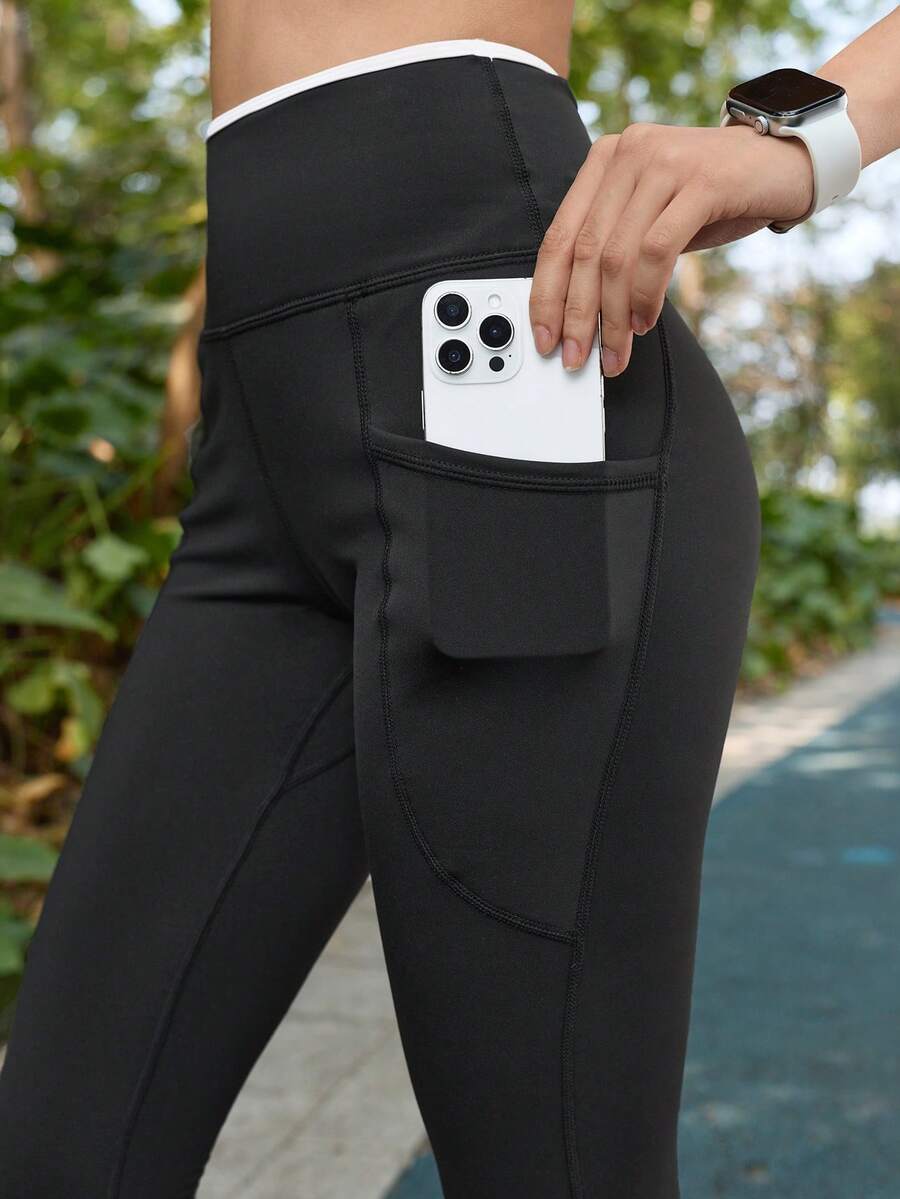 In My Nature Women's High Waist Seamless Outdoor Leggings - Black - View 1