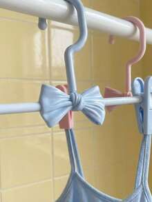 Joivida 5Pcs Premium Selection Of Plastic Non-Marking Clothes Hangers Wholesale, Children's Telescopic Trouser Hangers, Trouser Clips, Household Non-Slip Clothes Hangers - A - View 6