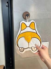Joivida 柯基屁股猫咪挂式厨房毛巾套装 - 吸水性强，可重复使用的小毛巾，可爱卡通动物洗碗巾，潮流家居装饰，宠物爱好者趣味礼物，纯棉速干手巾，适用于浴室和厨房，柔软可水洗面巾 - 彩色 - 查看 11