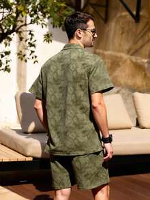 Palasendo Bộ đồ đi biển thường ngày dành cho nam giới: áo sơ mi và quần short. - Nhiều màu - Xem 2