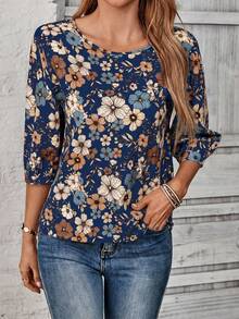 EMERY ROSE Summer Going Out Tops Women Women Blouses - Navy Blue - View 6