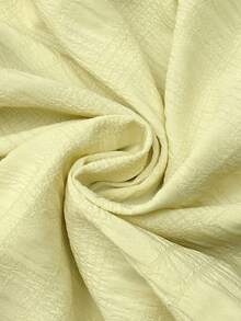 SHEIN LUNE 女士休闲纹理连体裤，适合夏季度假、通勤和日常穿着，无袖宽松款 - 淡黃色 - 查看 8