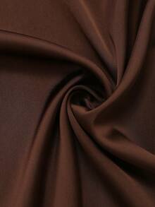 Olithes Đầm slip dài ngang gối thời trang nữ ren phối bèo nhún vạt lệch, thích hợp cho hẹn hò, dự tiệc. - màu nâu - Xem 4