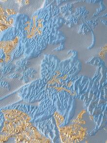 Ellevyn Elegant Jacquard Strapless Dress For Party - Blue - View 5