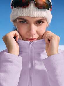 In My Nature Giacca in pile con chiusura lampo e maniche a raglan per abbigliamento sportivo da donna - Viola malva - Visualizzare 6