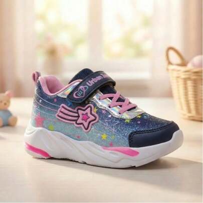 Tenis deportivos ligeros de estrella para niños y niñas con brillos – cómodos, ligeros y flexibles