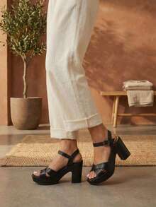 Women Platforms & Wedge Sandals - Black - View 2