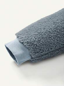 Cozy Pixies 2pcs/Set Baby Girl Hooded Fleece Jacket And Thick Pants Set - Blue - View 3