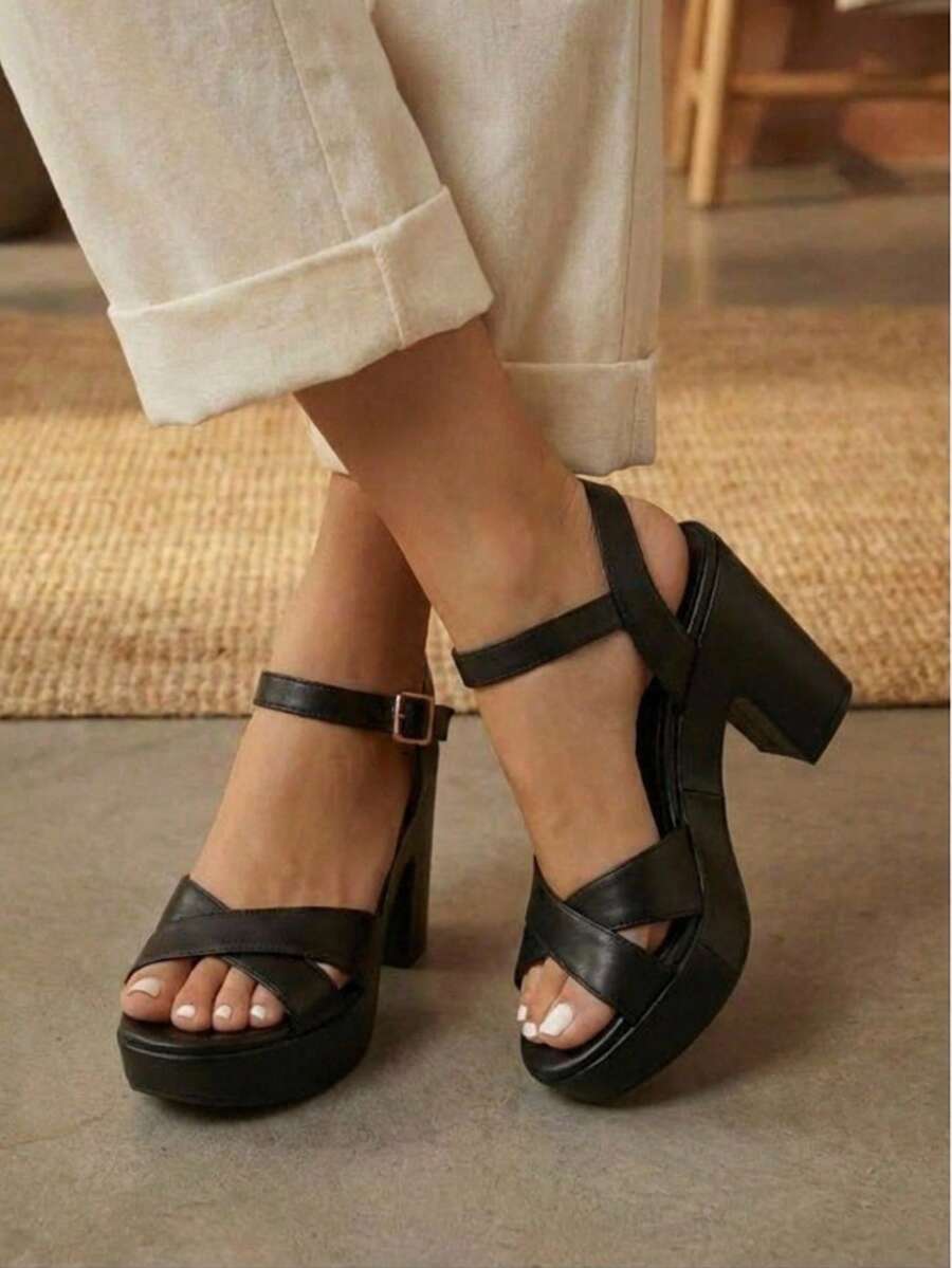 Women Platforms & Wedge Sandals - Black - View 1