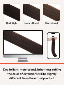 20 件直发胶带，100% 真人发质，适用于沙龙，丝滑无缝隐形自然深棕色，适合稀疏头发女性，自然外观，高品质深棕色接发胶带 - S2 - 查看 12