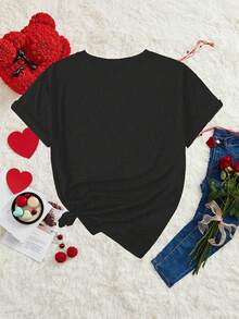 Two T-Shirt Set With Modern Romantic Style Print Design - Multicolor4 - View 2