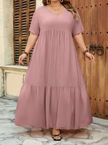 SHEIN CURVE+ Curve 尺码 US22 音乐节、海滨度假、波西米亚风长款沙滩度假连衣裙 波西米亚风夏季/乡村/海滩度假装/沙滩装/沙滩服饰 - 彩色 - 查看 7