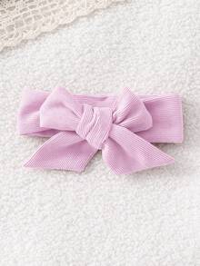 SHEIN Playful Pals 2件套婴儿可爱兔子刺绣毛球装饰无袖连体衣套装，夏季 - 淡紫色 - 查看 5