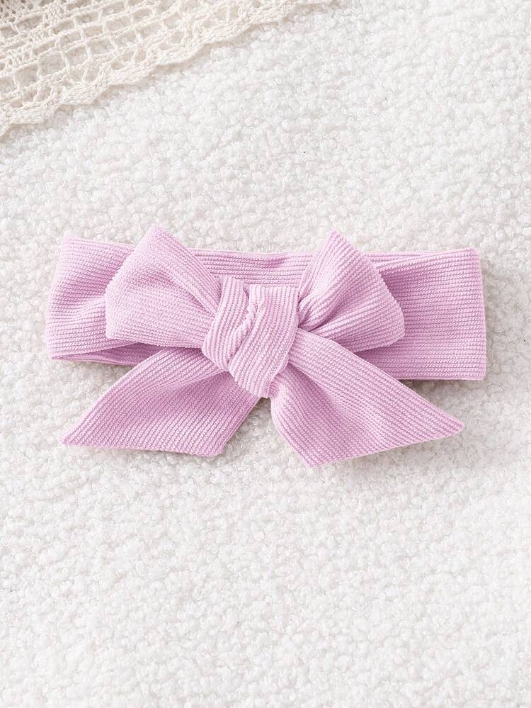 SHEIN Playful Pals Set de 2 piezas de pelele sin mangas para bebé con bordado de conejito lindo y decoración de pompones, para verano - Púrpura malva - Añade 5