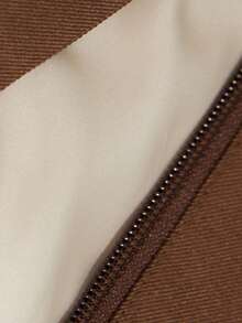 Aveloria Modichic Women's Sleeveless Zipper Shoulder Wide Vest & Straight Leg Pants Set - Brown - View 7