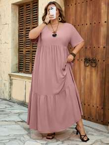 SHEIN CURVE+ Curve 尺码 US22 音乐节、海滨度假、波西米亚风长款沙滩度假连衣裙 波西米亚风夏季/乡村/海滩度假装/沙滩装/沙滩服饰 - 彩色 - 查看 10