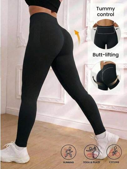 Pantalón deportivo tipo legging de Mujer con Tiro Alto, Corte Slim, Elasticidad 4 Vías, Moldea Cadera y Control de Abdomen, Ideal para Gym, Running y Uso Diario Deportivo, Yoga,Fondos