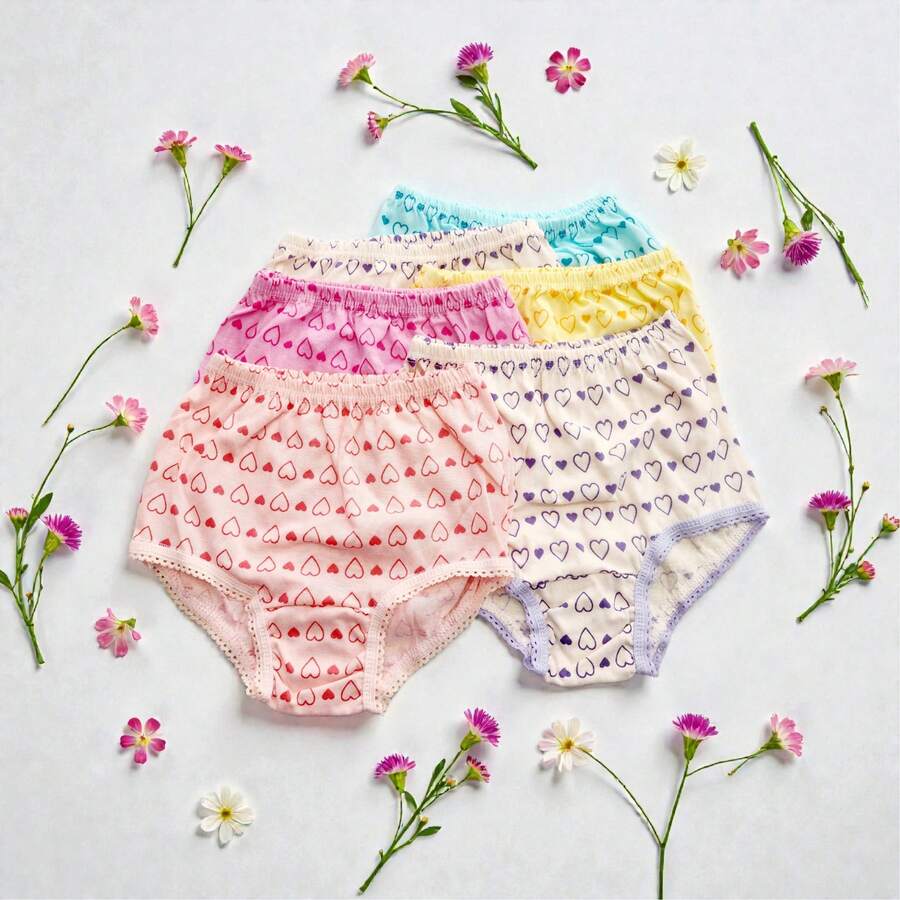 Set de 6 pzs de Pantaleta de Algodón Estampada Colores para Niñas - Multicolor - Ver 1