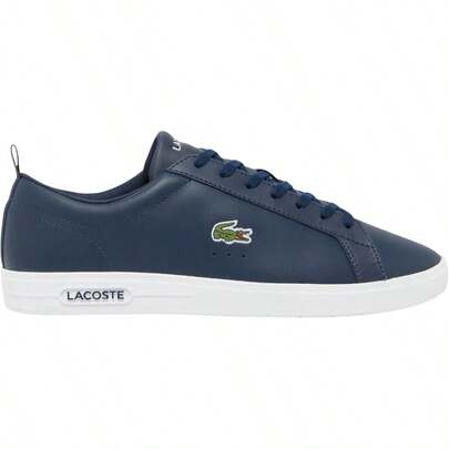  Tenis Lacoste Court Base - Casual Premium de Piel Sintética Azul Marino - ORIGINAL
