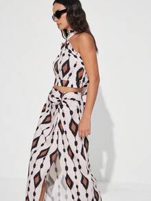 Aveloria Modichic 2026 European And American Spring/Summer New Women's Halter Split Two Pieces Beach Vacation Suit - Multicolor - View 4