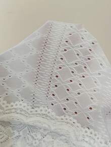 SHEIN EZwear 女士白色针织修身浪漫吊带背心 - 白色 - 查看 8