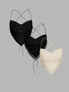 SHEIN MOD 3PCS Women Tank Tops & Camis,Summer Top - Multicolor - View 2